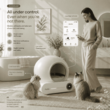 FURIIO Self-Cleaning Cat Litter Box Smart, Odor-Free & Effortless Cleaning