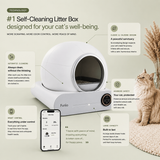 FURIIO Self-Cleaning Cat Litter Box Smart, Odor-Free & Effortless Cleaning