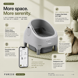 FURIIO Self-Cleaning Cat Litter Box – 76L Capacity Designed for Bigger Cats & Effortless Living
