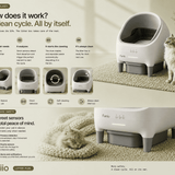 FURIIO Self-Cleaning Cat Litter Box – 76L Capacity Designed for Bigger Cats & Effortless Living