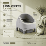 FURIIO Self-Cleaning Cat Litter Box – 76L Capacity Designed for Bigger Cats & Effortless Living