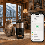 FURIIO DuoFlow Pro Smart Dual Bowl Automatic Cat Feeder – WiFi Programmable Feeder for Multi-Cat Homes