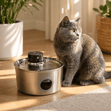 FURIIO Stainless Steel Cat Water Fountain – Hygienic Filtered Drinking Fountain | Aqualinox