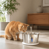 FURIIO Smart Cat Water Fountain 4L – Connected Stainless Steel Drinking Fountain | CosyFur