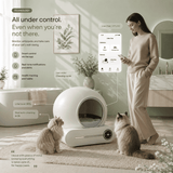 FURIIO Self-Cleaning Cat Litter Box Smart, Odor-Free & Effortless Cleaning