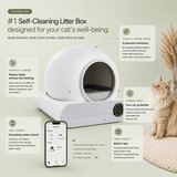 FURIIO Self-Cleaning Cat Litter Box Smart, Odor-Free & Effortless Cleaning