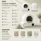FURIIO Self-Cleaning Cat Litter Box Smart, Odor-Free & Effortless Cleaning