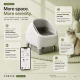 FURIIO Self-Cleaning Cat Litter Box – 76L Capacity Designed for Bigger Cats & Effortless Living