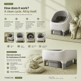 FURIIO Self-Cleaning Cat Litter Box – 76L Capacity Designed for Bigger Cats & Effortless Living