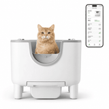 FURIIO Open Self-Cleaning Cat Litter Box I Easy Access No Stress No Daily Cleaning.
