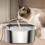 Fontaine à eau chat en inox 304, eau courante rassurante même en votre absence